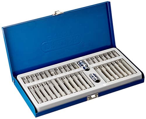 Image of Draper Expert TX-STAR® 1/2" 40 Piece Hex & Spline Mechanics Bit Set | 3/8 Square Drive Hand Tool | Chrome Vanadium Steel Sockets Mechanics Car Tools | Steel Case | 33322