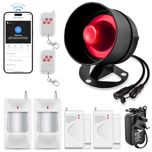Image of Wireless Home Security System, Door Window Sensor Alarm System-wifi Home Security Systems Anti-theft 120DB Alarm, alarm system kit Control for Garage Shed