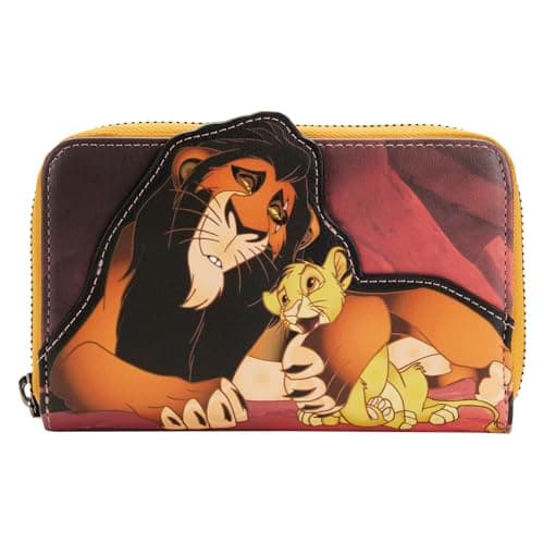 Image of Loungefly DISNEY LION KING VILLAINS SCENE SCAR ZIP AROUND WALLET
