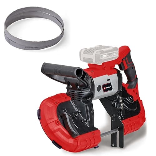 Image of Einhell Cordless Band Saw 18V Power X-Change, 115mm Cutting Height, 127mm Cutting Width, LED Light, Bandsaw for Woodworking with 2X Saw Bands, Without Battery TE-MB 18/127 Li