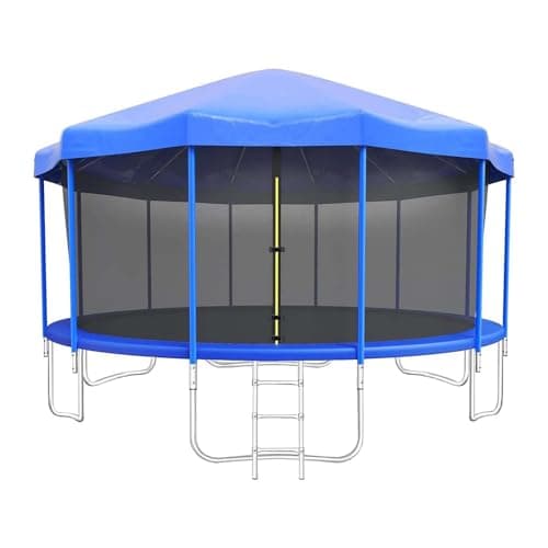 Image of Trampoline Canopy Shade Cover for 6ft-16ft Trampolines - Weather Protection Outdoor Sunshade Accessory