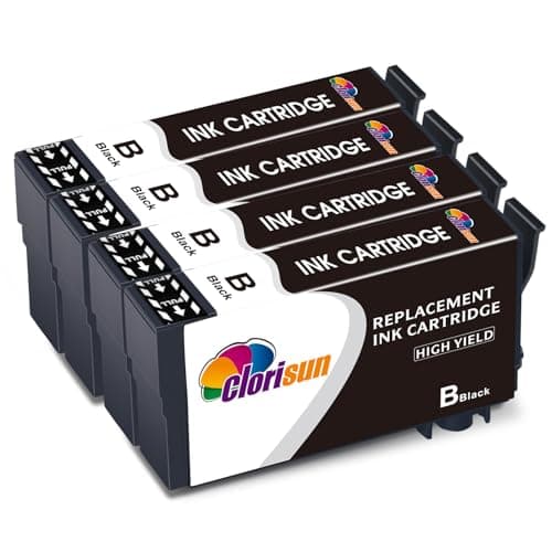 Image of Clorisun Replacement for 405XL Black Ink Cartridges for Epson Ink for Epson Workforce Pro WF-4820DWF WF-3820 WF-7310 WF-7840DTWF WF-4830DTWF WF-3825DWF WF-4825DWF WF-7835DTWF Printer(4 Black)