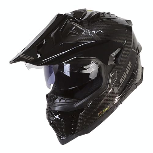 Image of LS2, Explorer Carbon Gloss Carbon Motocross Helmet, L