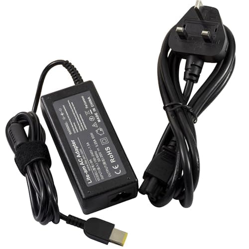 Image of Lite-am 65W AC Adapter Power Supply 20V 3.25A Charger with Rectangle USB Type Yellow DC Tip For Lenovo ThinkCentre M73 M93p Tiny-in-One 23 Desktop PC
