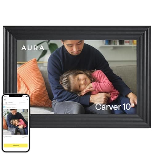 Image of Aura 10" Digital Picture Frame | Unlimited photo and video sharing with no subscription or fees, quick and easy setup over WiFi