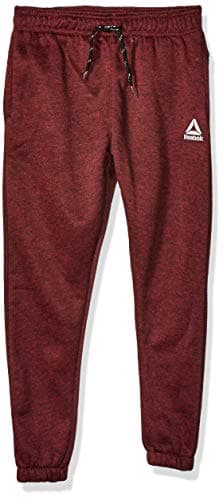 Image of Reebok Boys' Little Active Jogger, Signature Delta Burgundy Heather, 4