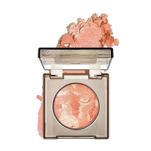 Image of Baked Blush for Mature Skin, Pink Powder Blusher with Natural Glow Finish, Buildable Lightweight Cheek Makeup for Dimensional Look, Long-Lasting 24H Oil Control, Suitable for Light Skin Tone (03#)