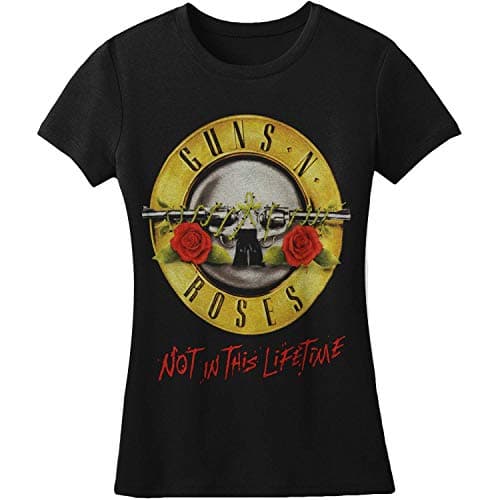 Image of Guns N Roses Women's Not in This Lifetime Tour GNR T-Shirt Black