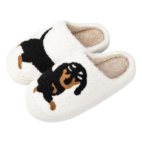 Image of DOUUCO Slippers for Women Men, Warm Fuzzy Soft Slipper Cute Anti-slip Slippers with Memory Foam Sliders Lightweight House Indoor Outdoor