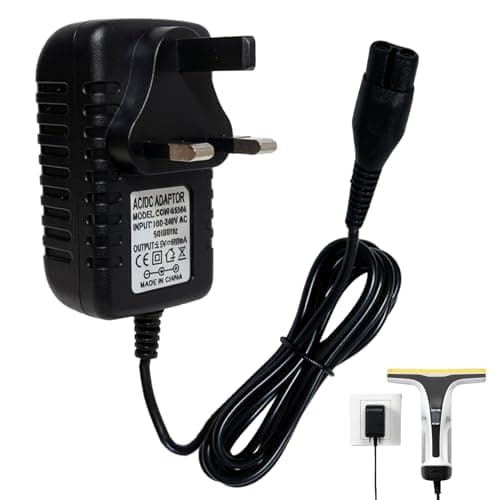 Image of 5.5V Charger for Karcher-Window-Vac Cleaner WV50, WV1, WV1 Plus, WV2, WV2 Plus, WV5, WV55, WV60, WV70, WV75 Plus, Replacement Plug for Karcher Window Vacuum Cleaner Charging Cable