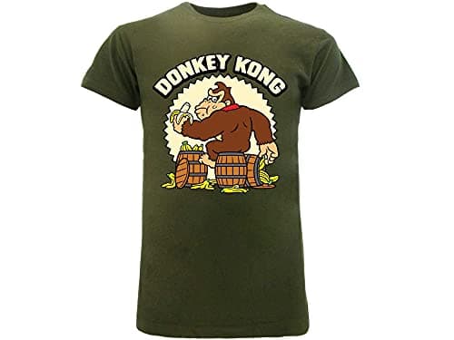 Image of Fashion UK T-Shirt Donkey Kong Super Mario Bros Original Dark Green - Green - XL