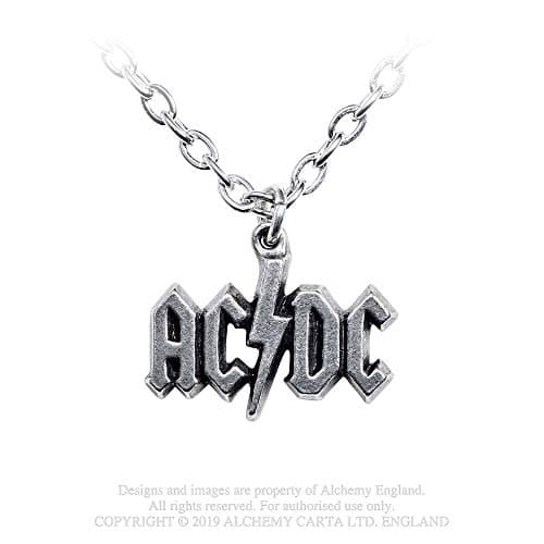 Image of Alchemy Rocks AC/DC: Lightning Logo- Pewter Pendant