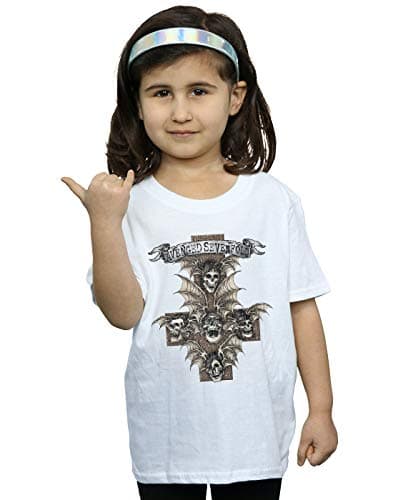 Image of Avenged Sevenfold Girls Hear See Speak T-Shirt White 9-11 Years