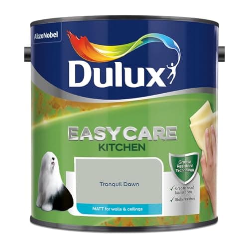 Image of Tranquil Dawn Dulux Easycare Kitchen Matt Emulsion Paint 2.5L – Grease & Stain Resistant, Washable Matt Finish, Durable Interior Paint for Kitchen Walls & Ceilings