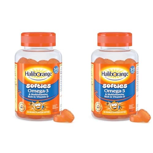 Image of Haliborange Kids Vitamins Omega-3 and Multivitamin Orange Softies, Pack of 120