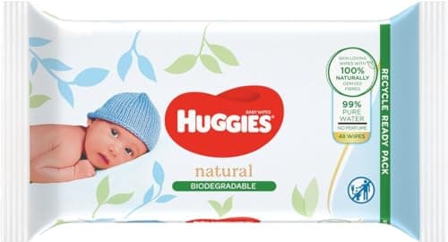 Image of Huggies Pure Baby Wipes - Pack of 10 (10 x 56 Packs, Total 560 Wipes)