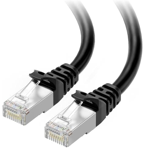 Image of Cable Matters Snagless Cat 6a, Cat6a (SSTP, SFTP) Shielded Ethernet Cable in Black 6m