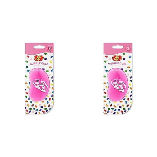 Image of Jelly Belly 3D Hanging Car & Home Air Freshener - Tutti Fruitti Scent, Lasts Up To 30 Days. Pack of 2