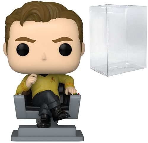 Image of Star Trek: The Original Series - Captain Kirk in Chair Funko Pop! Vinyl Figure (Bundled with Compatible Pop Box Protector Case)