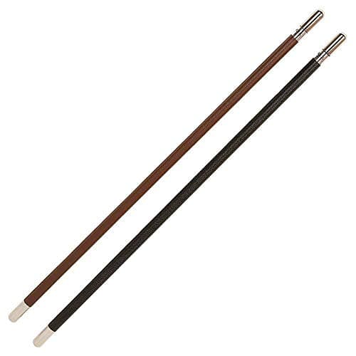 Image of Hy School Leather Show Cane With Silver Caps Brown