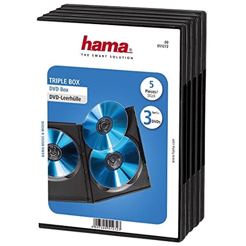 Image of Hama | Slim DVD Tripple Jewel Case, Pack of 5 - Black