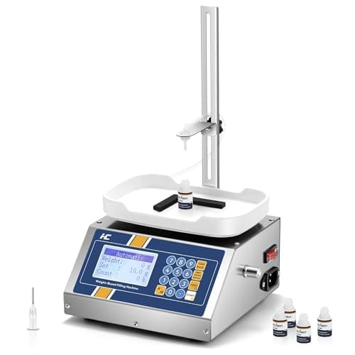 Image of Hanchen 1-50ml Liquid Filling Machine (Accuracy 0.1ml) Bottle Filler Machine Peristaltic Pump Weighing Filling Machine for Essential Oil, Oral Liquid, Perfume, Spray Bottle