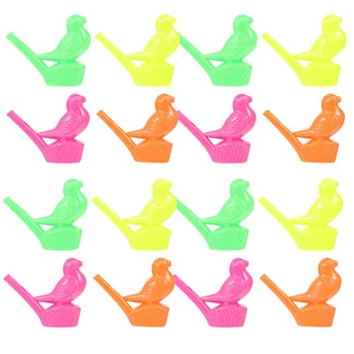 Image of STOBOK 24Pcs Bird Water Whistle Plastic Bird Whistle Colorful Musical Instrument Toy for Party Favors Bath Play Fun