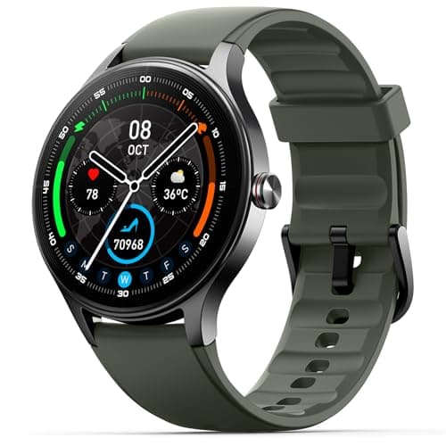Image of Smart Watches for Men Women, 1.27'' Ultra-Clear Fitness Watch with AI Voice & Bluetooth Calls, 7/24 Heart Rate/Sleep/SpO2 Monitor, 110+ Sports Modes, IP68 Waterproof Smartwatch for Android iOS (Green)