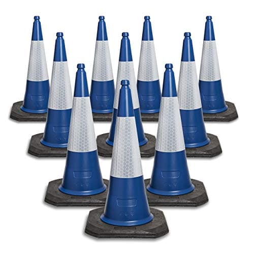 Image of pack of 10 Blue Traffic cones 750mm by innovatus