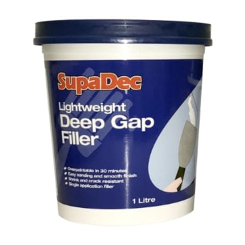 Image of SupaDec Lightweight Deep Gap Filler – 1L | Single Application Filler for Large Cracks & Holes | Quick-Drying – Over-Paintable in 30 Minutes | Smooth – Easy-Sanding Finish | Shrink & Crack Resistant