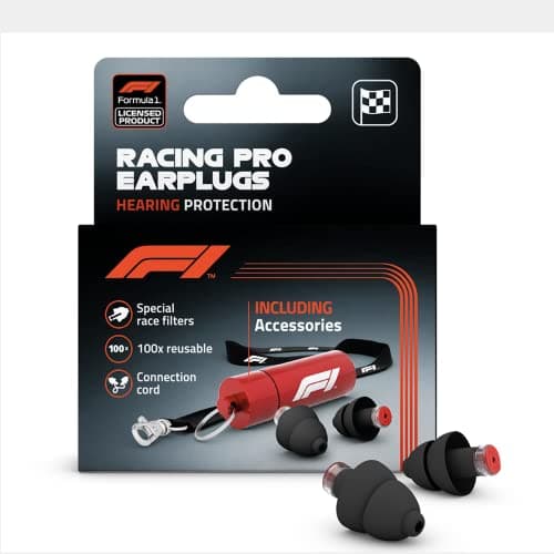 Image of Alpine F1® Earplugs – Reusable Hearing Protection for Race & Noisy Events – 22dB Reduction – CE & UKCA Certified – Ultra Soft Comfort Filters