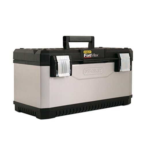 Image of STANLEY FATMAX Deep Toolbox Storage Organiser with Heavy Duty Metal Latch, Removeable Unit, 23 inch, 195616