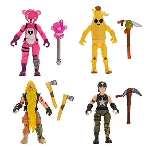 Image of Fortnite FNT0987 Micro Legendary Series Squad Mode, Four 2.5-inch Highly Detailed Figures with Harvesting Tools, Multicolor
