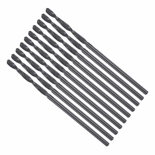 Image of CoCud Drill Bit, 1.5mm Cutting Diameter, 4241 HSS Nitriding Black 118° Cutting Angle Versatile Bits - (Applications: for Drilling Plastic Wood Soft Metal), 10-Pieces
