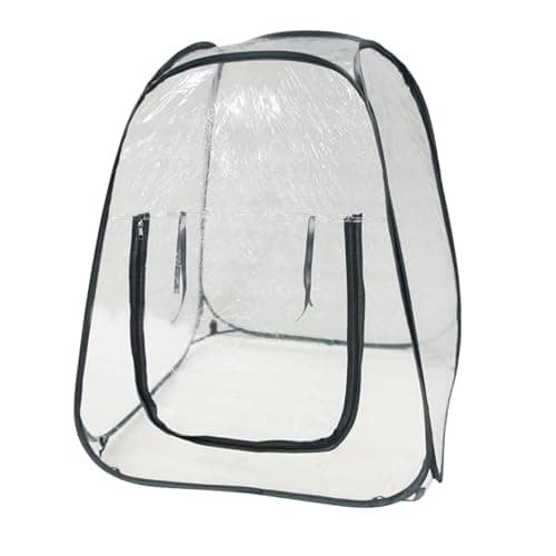 Image of ADEPTNA Mini Pop-Up Greenhouse – Clear PVC Indoor/Outdoor Plant Tent, Portable Cold Frame for Garden, Balcony, Patio – Instant Setup with Zipped Door & Ground Pegs