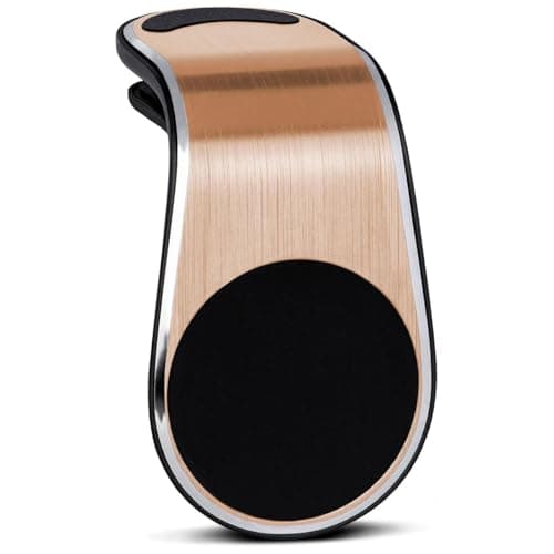 Image of ONEFLOW Premium Magnetic Mobile Phone Holder Car Ventilation for Samsung S Series Universal Mobile Phone Holder Compact Ultra Light and Safe Mobile Phone Holder for Car Magnetic, Gold
