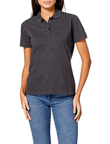 Image of CliQue Women's Clique Classic Womens Marion Polo Shirt, Gray (Anthracite Melange), XXL UK