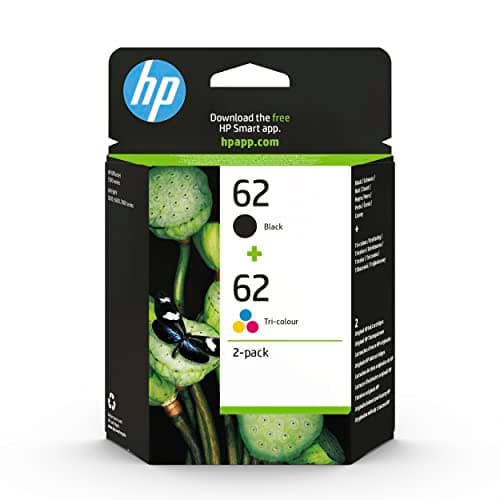 Image of HP 62 Black & Tri-Colour Original Ink Cartridges Multipack (N9J71AE) – Works with: HP ENVY 5540, 5542, 5545, 5548, 5642, 5644, OfficeJet 200 Mobile, 250 Mobile, 5740, 5742, 5744.