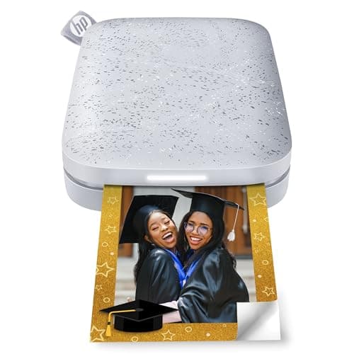 Image of HP Sprocket 2x3 (5.1x7.5 cm) Instant Smartphone Photo Printer, Portable Color Wireless Mobile Printer, Zink Sticky-Back Photos, Print from App on Compatible iOS & Android Devices with Bluetooth, White