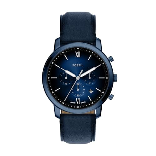 Image of Fossil Neutra Men's 44MM Blue Stainless Steel Watch, FS6168