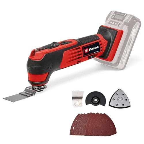 Image of Einhell Cordless Multi Tool with Accessories 18V Power X-Change, Brushless, Multi-Use Cutting and Sanding Tool for Wood, Plastic and Metal, Without Battery TE-MG 18/1 Oscillating Multi Tools