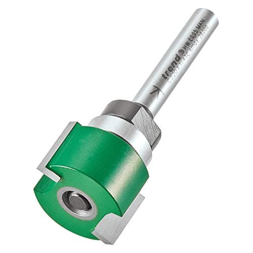 Image of Trend CraftPro Two Flute Intumescent Recessing Router Cutter, 1/4 Inch Shank, 24mm Cut Diameter & 15mm Cut Length, Tungsten Carbide Tipped, C220X1/4TC