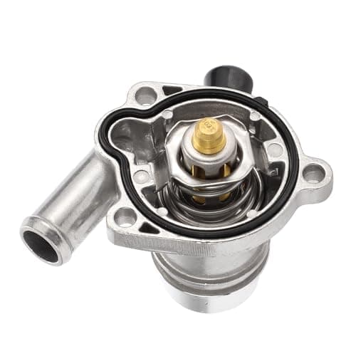 Image of A ABSOPRO Car Thermostat No.55593034 Engine Coolant Thermostat Housing Assembly for Chevrolet Cruze 2011-2016 Aluminum Alloy Silver Tone Durable