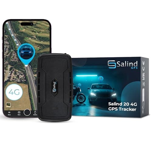 Image of SALIND 20 4G - Magnetic GPS Tracker for Cars & other Vehicles - UK & Worldwide Real Time Tracking, Safe Area, Route Memory System and Alarms - Battery up to 180 Days (standby)