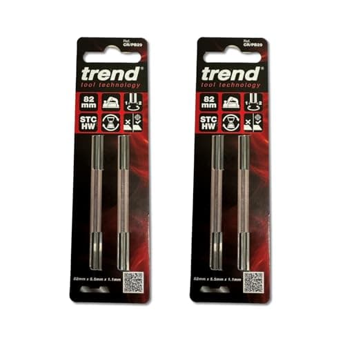 Image of Twin Pack of Trend Planer Blade Set x 2 82mm fits Makita Dewalt Bosch - CR/PB29