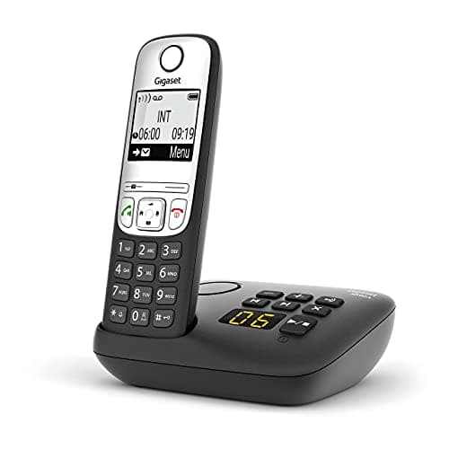 Image of Gigaset A690A Easy to use Cordless DECT Home Telephone with Answering Machine, Speakerphone,Nuisance call block, home office. Single Handset, Silver/Black (Single)