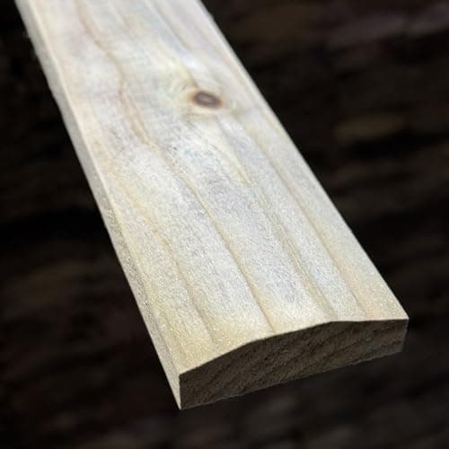 Image of 6ft Premium Wooden Fence Capping Rail Green Pressure Treated - Pack of 10