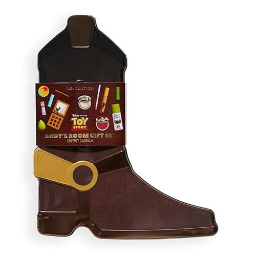 Image of Revolution Beauty, Disney Toy Story x Revolution Andy's Room Gift Set, Holiday Makeup Set, Boot with 12 Beauty Products, Vegan & Cruelty-Free