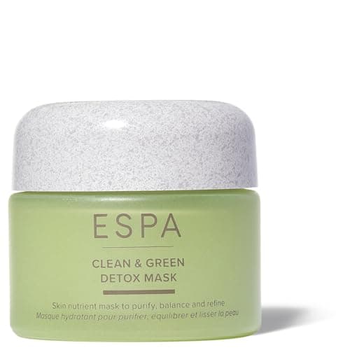 Image of ESPA Clean & Green Detox Mask 55ml Clay Mask for Cleansing, Balancing, Pore Refining, Skin Texture & Radiance with Broccoli Seed, Spinach, Kale & Spirulina Menopause Friendly