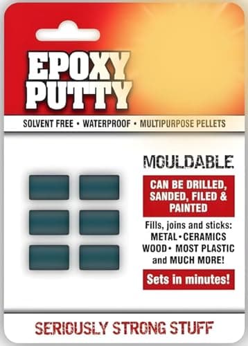 Image of Pack 6 EPOXY PUTTY Waterproof Mouldable Hard and Fast Repair Epoxy Wood Metal, Plastic, Ceramic Multi-Purpose Cracks, Repair Fills for Quick Fixes Solvent Free